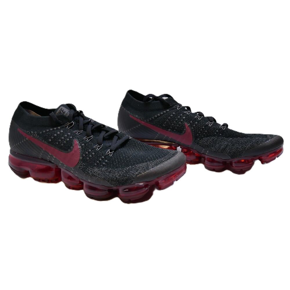 Nike Air Vapormax Flyknit Bred Dark Team Red Black 849558-013 Mens Size 11.5